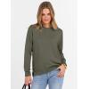 imageANRABESS Womens Long Sleeve Crewneck Casual Loose Side Button Knit Sweaters 2025 Trendy Fall Pullover Tops OutfitsOlive Green