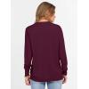 imageANRABESS Womens Long Sleeve Crewneck Casual Loose Side Button Knit Sweaters 2025 Trendy Fall Pullover Tops OutfitsWine Red