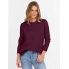 imageANRABESS Womens Long Sleeve Crewneck Casual Loose Side Button Knit Sweaters 2025 Trendy Fall Pullover Tops OutfitsWine Red