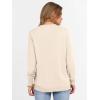 imageANRABESS Womens Long Sleeve Crewneck Casual Loose Side Button Knit Sweaters 2025 Trendy Fall Pullover Tops OutfitsYellow Apricot