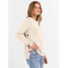 imageANRABESS Womens Long Sleeve Crewneck Casual Loose Side Button Knit Sweaters 2025 Trendy Fall Pullover Tops OutfitsYellow Apricot