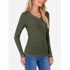 imageANRABESS Womens Long Sleeve Shirts V Neck Ribbed Knit Slim Fit Lightweight Sweater 2025 Fall Dressy Casual Travel Work TopsDeep Green