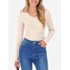 imageANRABESS Womens Long Sleeve Shirts V Neck Ribbed Knit Slim Fit Lightweight Sweater 2025 Fall Dressy Casual Travel Work TopsLight Khaki