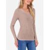 imageANRABESS Womens Long Sleeve Shirts V Neck Ribbed Knit Slim Fit Lightweight Sweater 2025 Fall Dressy Casual Travel Work TopsTan