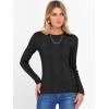 imageANRABESS Womens Long Sleeve Slim Fit Crewneck Lightweight Sweaters 2025 Fall Winter Basic Fitted Rib Knit Pullover TopsBlack