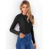 imageANRABESS Womens Long Sleeve Slim Fit Crewneck Lightweight Sweaters 2025 Fall Winter Basic Fitted Rib Knit Pullover TopsBlack