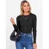imageANRABESS Womens Long Sleeve Slim Fit Crewneck Lightweight Sweaters 2025 Fall Winter Basic Fitted Rib Knit Pullover TopsBlack