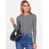 imageANRABESS Womens Long Sleeve Slim Fit Crewneck Lightweight Sweaters 2025 Fall Winter Basic Fitted Rib Knit Pullover TopsDark Gray