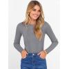 imageANRABESS Womens Long Sleeve Slim Fit Crewneck Lightweight Sweaters 2025 Fall Winter Basic Fitted Rib Knit Pullover TopsDark Gray