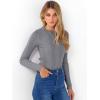 imageANRABESS Womens Long Sleeve Slim Fit Crewneck Lightweight Sweaters 2025 Fall Winter Basic Fitted Rib Knit Pullover TopsDark Gray
