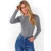imageANRABESS Womens Long Sleeve Slim Fit Crewneck Lightweight Sweaters 2025 Fall Winter Basic Fitted Rib Knit Pullover TopsDark Gray