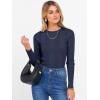 imageANRABESS Womens Long Sleeve Slim Fit Crewneck Lightweight Sweaters 2025 Fall Winter Basic Fitted Rib Knit Pullover TopsNavy Blue