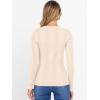 imageANRABESS Womens Long Sleeve Slim Fit Crewneck Lightweight Sweaters 2025 Fall Winter Basic Fitted Rib Knit Pullover TopsParchment