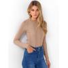 imageANRABESS Womens Long Sleeve Slim Fit Crewneck Lightweight Sweaters 2025 Fall Winter Basic Fitted Rib Knit Pullover TopsPeach Brown