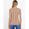 imageANRABESS Womens Long Sleeve Slim Fit Crewneck Lightweight Sweaters 2025 Fall Winter Basic Fitted Rib Knit Pullover TopsPeach Brown