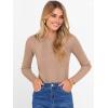 imageANRABESS Womens Long Sleeve Slim Fit Crewneck Lightweight Sweaters 2025 Fall Winter Basic Fitted Rib Knit Pullover TopsPeach Brown