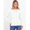 imageANRABESS Womens Long Sleeve Slim Fit Crewneck Lightweight Sweaters 2025 Fall Winter Basic Fitted Rib Knit Pullover TopsWhite
