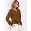 imageANRABESS Womens Long Sleeve V Neck Sweaters 2025 Fall Casual Classic Soft Loose Fit Basic Pullover Jumper TopCaramel