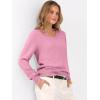 imageANRABESS Womens Long Sleeve V Neck Sweaters 2025 Fall Casual Classic Soft Loose Fit Basic Pullover Jumper TopCoral Pink