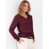 imageANRABESS Womens Long Sleeve V Neck Sweaters 2025 Fall Casual Classic Soft Loose Fit Basic Pullover Jumper TopDark Red