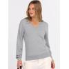 imageANRABESS Womens Long Sleeve V Neck Sweaters 2025 Fall Casual Classic Soft Loose Fit Basic Pullover Jumper TopLight Grey