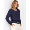 imageANRABESS Womens Long Sleeve V Neck Sweaters 2025 Fall Casual Classic Soft Loose Fit Basic Pullover Jumper TopNavy Blue