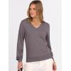 imageANRABESS Womens Long Sleeve V Neck Sweaters 2025 Fall Casual Classic Soft Loose Fit Basic Pullover Jumper TopNutmeg
