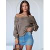 imageANRABESS Womens Off The Shoulder Sweater Long Sleeve Casual Loose 2025 Fall Pullover Sweaters TopsCamel