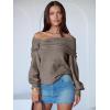imageANRABESS Womens Off The Shoulder Sweater Long Sleeve Casual Loose 2025 Fall Pullover Sweaters TopsCamel