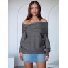 imageANRABESS Womens Off The Shoulder Sweater Long Sleeve Casual Loose 2025 Fall Pullover Sweaters TopsDeep Grey