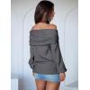 imageANRABESS Womens Off The Shoulder Sweater Long Sleeve Casual Loose 2025 Fall Pullover Sweaters TopsDeep Grey