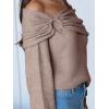 imageANRABESS Womens Off The Shoulder Sweater Long Sleeve Casual Loose 2025 Fall Pullover Sweaters TopsWarm Khaki