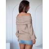 imageANRABESS Womens Off The Shoulder Sweater Long Sleeve Casual Loose 2025 Fall Pullover Sweaters TopsWarm Khaki