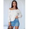 imageANRABESS Womens Off The Shoulder Sweater Long Sleeve Casual Loose 2025 Fall Pullover Sweaters TopsWhite