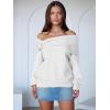 imageANRABESS Womens Off The Shoulder Sweater Long Sleeve Casual Loose 2025 Fall Pullover Sweaters TopsWhite