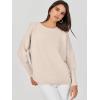 imageANRABESS Womens Oversized Batwing Long Sleeve Ribbed Knit Sweaters 2025 Fall OutfitsAlmond