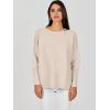 imageANRABESS Womens Oversized Batwing Long Sleeve Ribbed Knit Sweaters 2025 Fall OutfitsAlmond