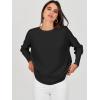 imageANRABESS Womens Oversized Batwing Long Sleeve Ribbed Knit Sweaters 2025 Fall OutfitsBlack