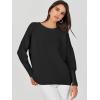 imageANRABESS Womens Oversized Batwing Long Sleeve Ribbed Knit Sweaters 2025 Fall OutfitsBlack