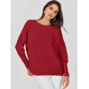 imageANRABESS Womens Oversized Batwing Long Sleeve Ribbed Knit Sweaters 2025 Fall OutfitsRed
