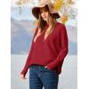 imageANRABESS Womens Oversized Batwing Long Sleeve Ribbed Knit Sweaters 2025 Fall OutfitsRed