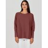 imageANRABESS Womens Oversized Batwing Long Sleeve Ribbed Knit Sweaters 2025 Fall OutfitsRust