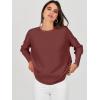 imageANRABESS Womens Oversized Batwing Long Sleeve Ribbed Knit Sweaters 2025 Fall OutfitsRust