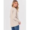 imageANRABESS Womens Oversized Batwing Sleeve Sweaters Crewneck Casual Fall Knit Loose Pullover Tops 2025 Work Winter OutfitsAlmond