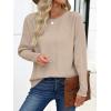imageANRABESS Womens Oversized Batwing Sleeve Sweaters Crewneck Casual Fall Knit Loose Pullover Tops 2025 Work Winter OutfitsTan