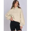 imageANRABESS Womens Oversized Hoodies Lantern sleeve Fleece Sweatshirts 2025 Fall Winter Loose Pullover Preppy ClothesBeige