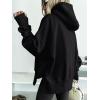 imageANRABESS Womens Oversized Hoodies Long Sleeve Fleece Side Slit Hooded Sweatshirts Pullover 2025 Fall Outfits Y2K ClothesBlack
