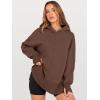 imageANRABESS Womens Oversized Hoodies Long Sleeve Fleece Side Slit Hooded Sweatshirts Pullover 2025 Fall Outfits Y2K ClothesCoffee