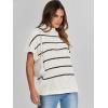 imageANRABESS Womens Oversized Short Batwing Sleeve Sweater Mock Neck Casual 2025 Summer Fall Knit Sleeveless Pullover Vest TopsWhite Black Stripe