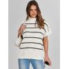 imageANRABESS Womens Oversized Short Batwing Sleeve Sweater Mock Neck Casual 2025 Summer Fall Knit Sleeveless Pullover Vest TopsWhite Black Stripe